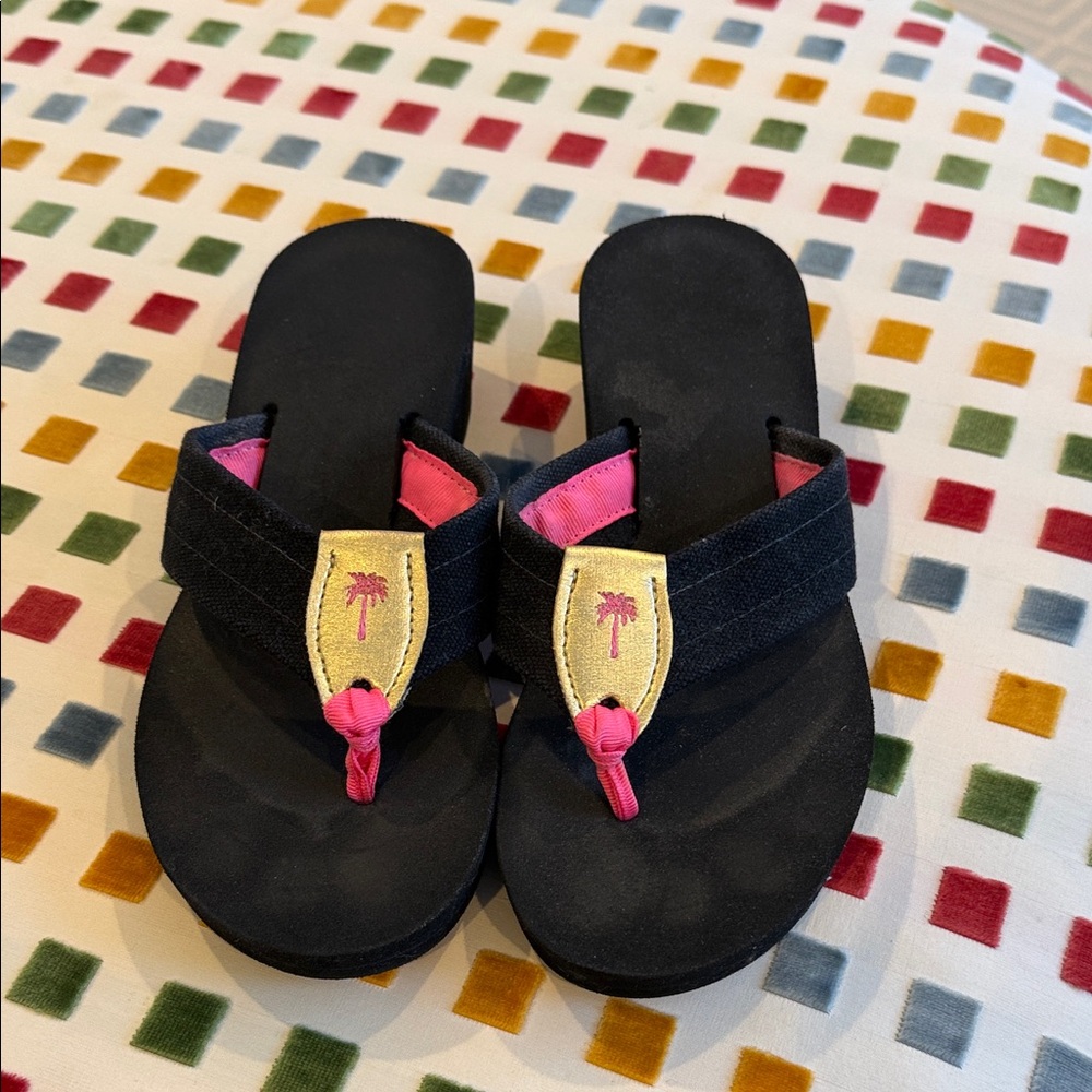 Eliza B. Wedged flip flops